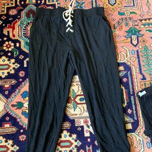 Out from Under Black Lace Up Sweatpants